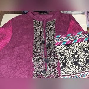 Womens Short Kurti 3/4 sleeve Tunic sz L